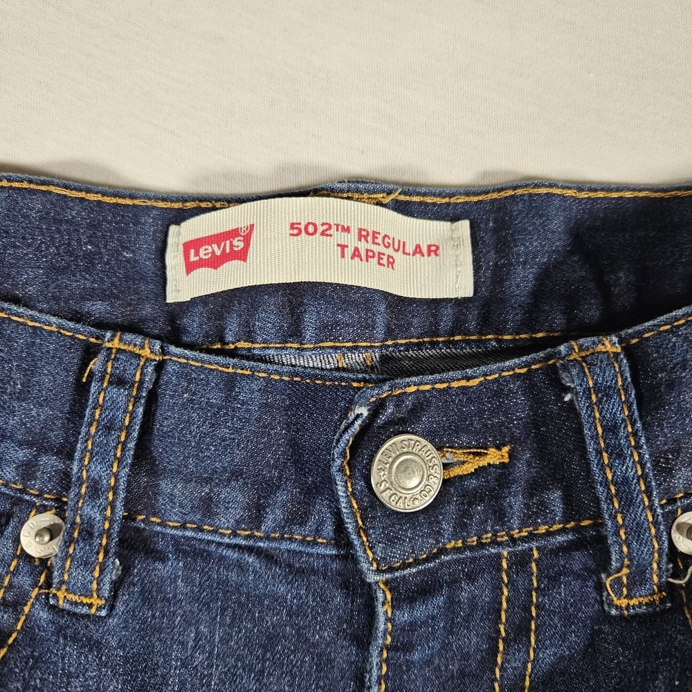 Levi's Jeans 502‎ Regular Taper Boys  14 Reg 27x27 Dark Wash - Picture 4 of 10